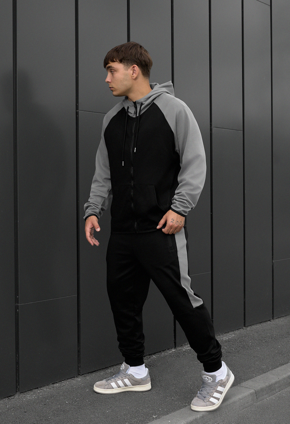 Costum de trening Staff evi gray & black
