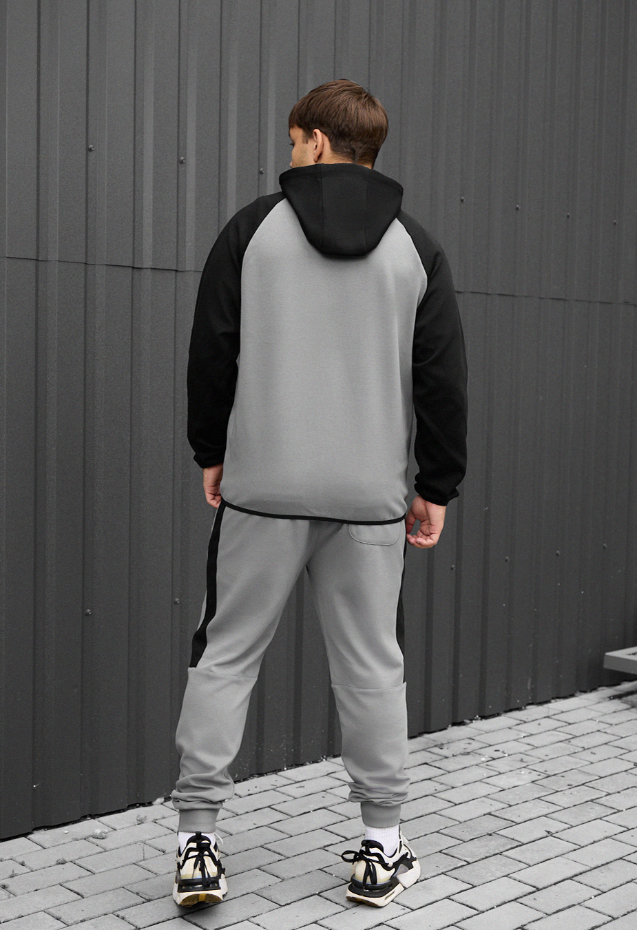 Costum de trening Staff evi gray & black2