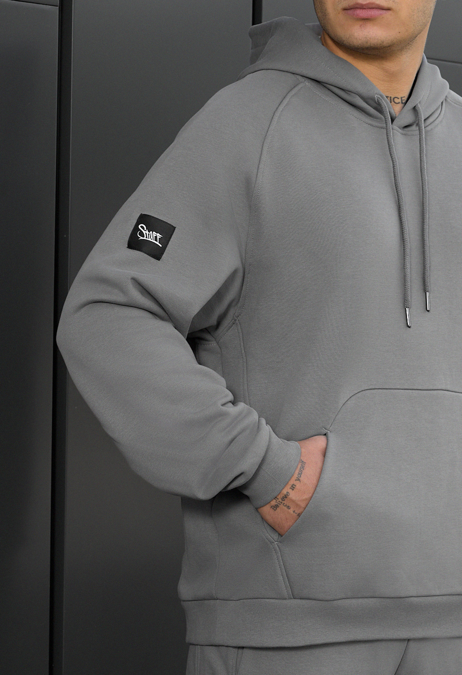Costum de trening Staff es gray oversize
