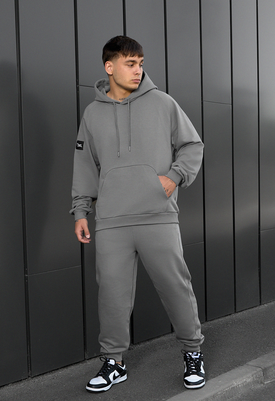 Costum de trening Staff es gray oversize