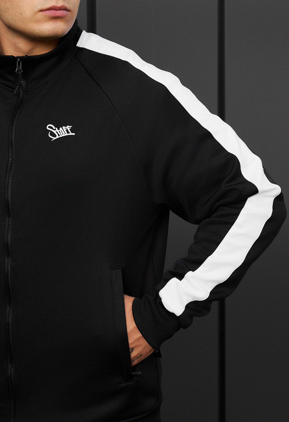 Bluză Staff logo stripes black