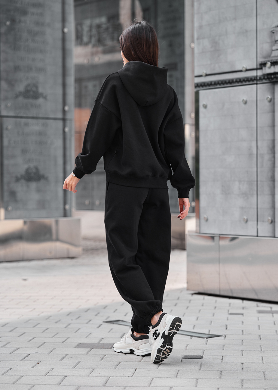 Costum de trening de damă Staff sem black oversize fleece