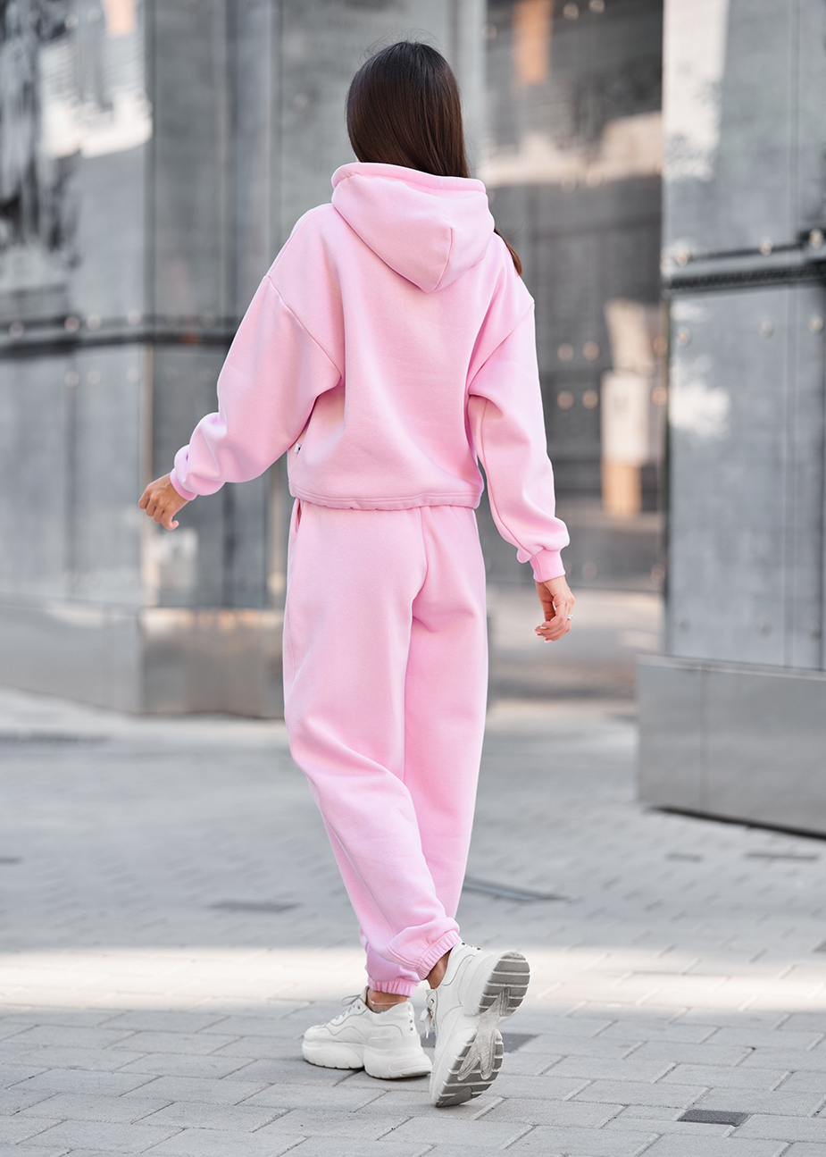 Costum  de trening de damă Staff lic pink oversize fleece