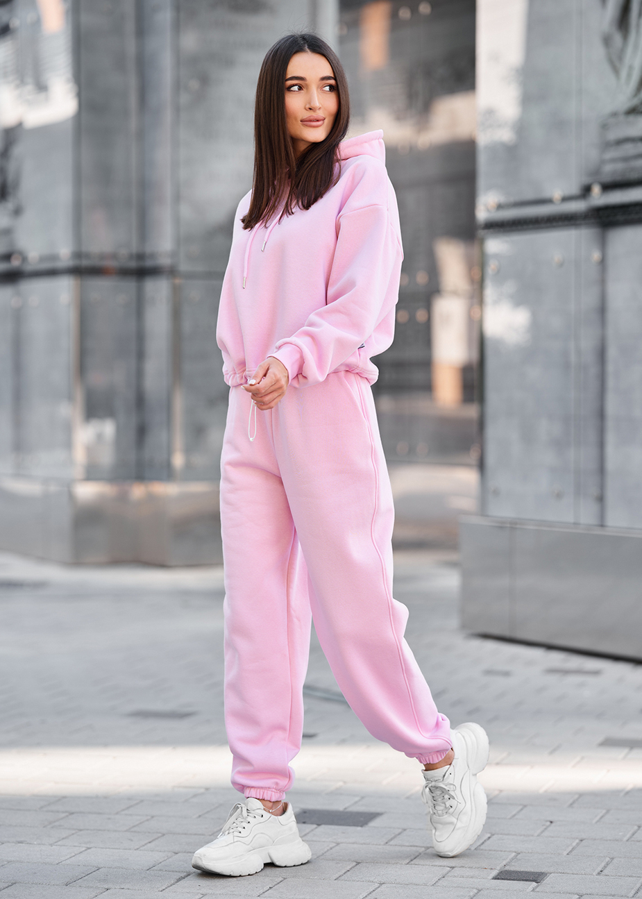 Costum  de trening de damă Staff lic pink oversize fleece