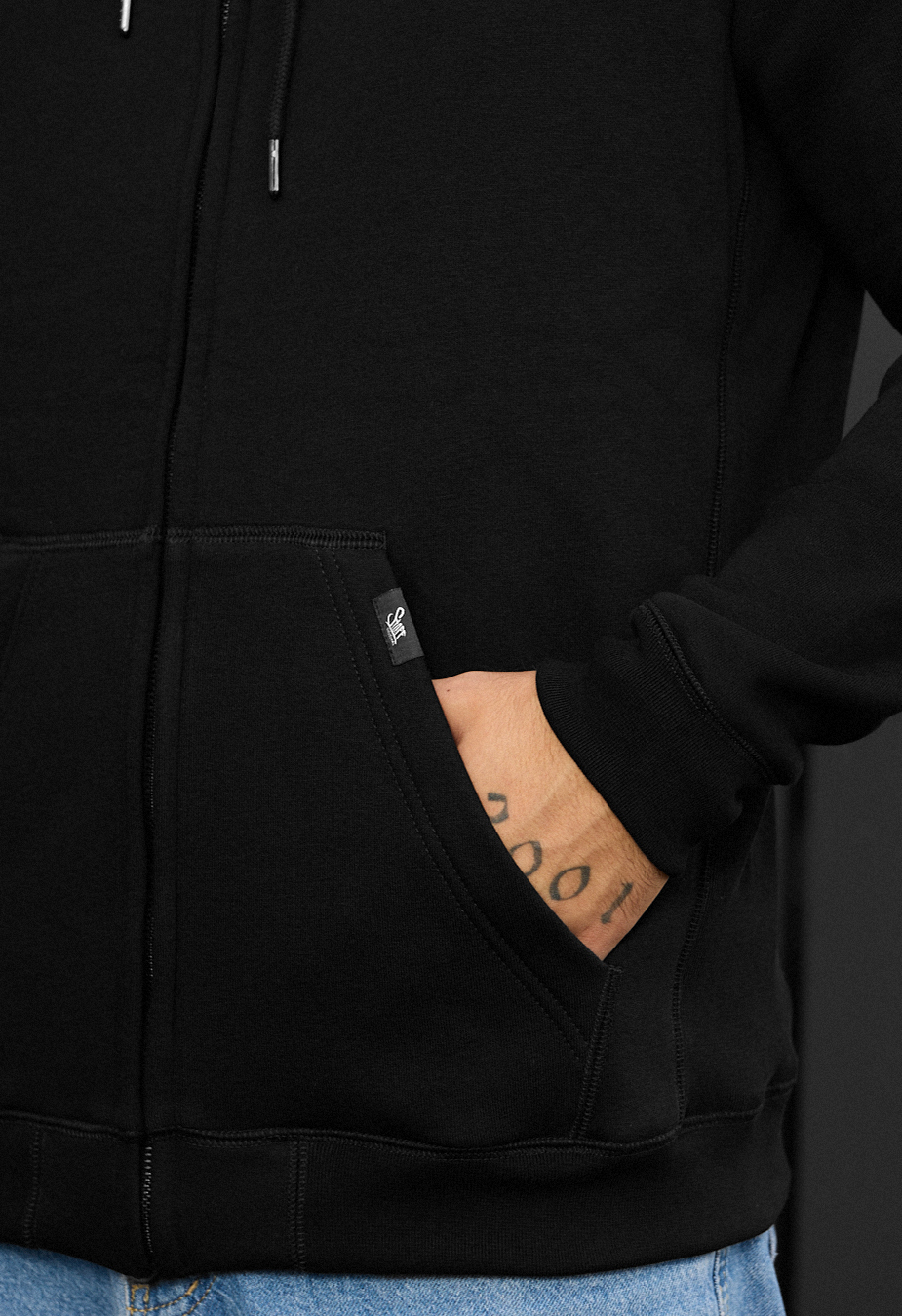 Hanorac Staff zip black fleece
