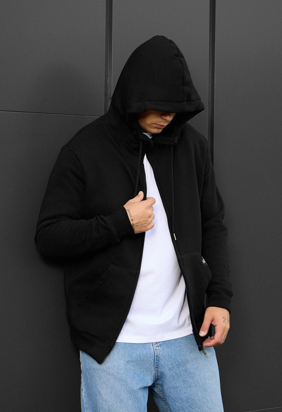 Hanorac Staff zip black fleece
