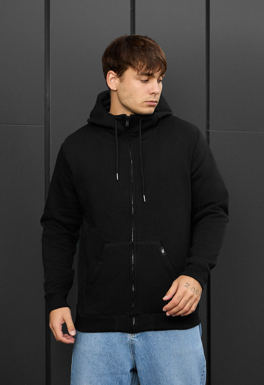 Hanorac Staff zip black fleece