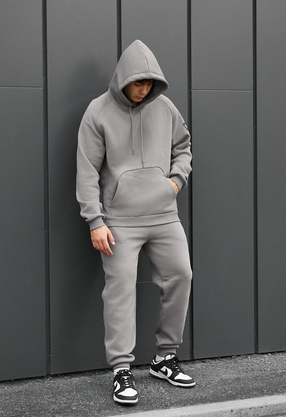 Costum de trening Staff es gray oversize fleece