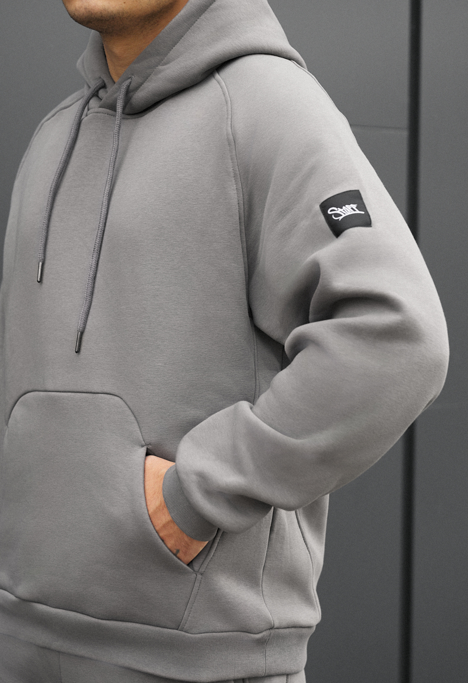 Costum de trening Staff es gray oversize fleece
