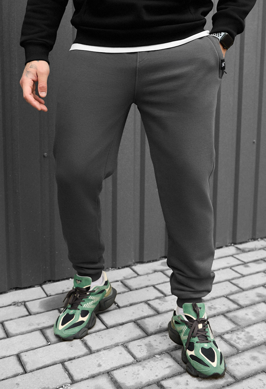 Pantaloni de trening Staff ho dark gray