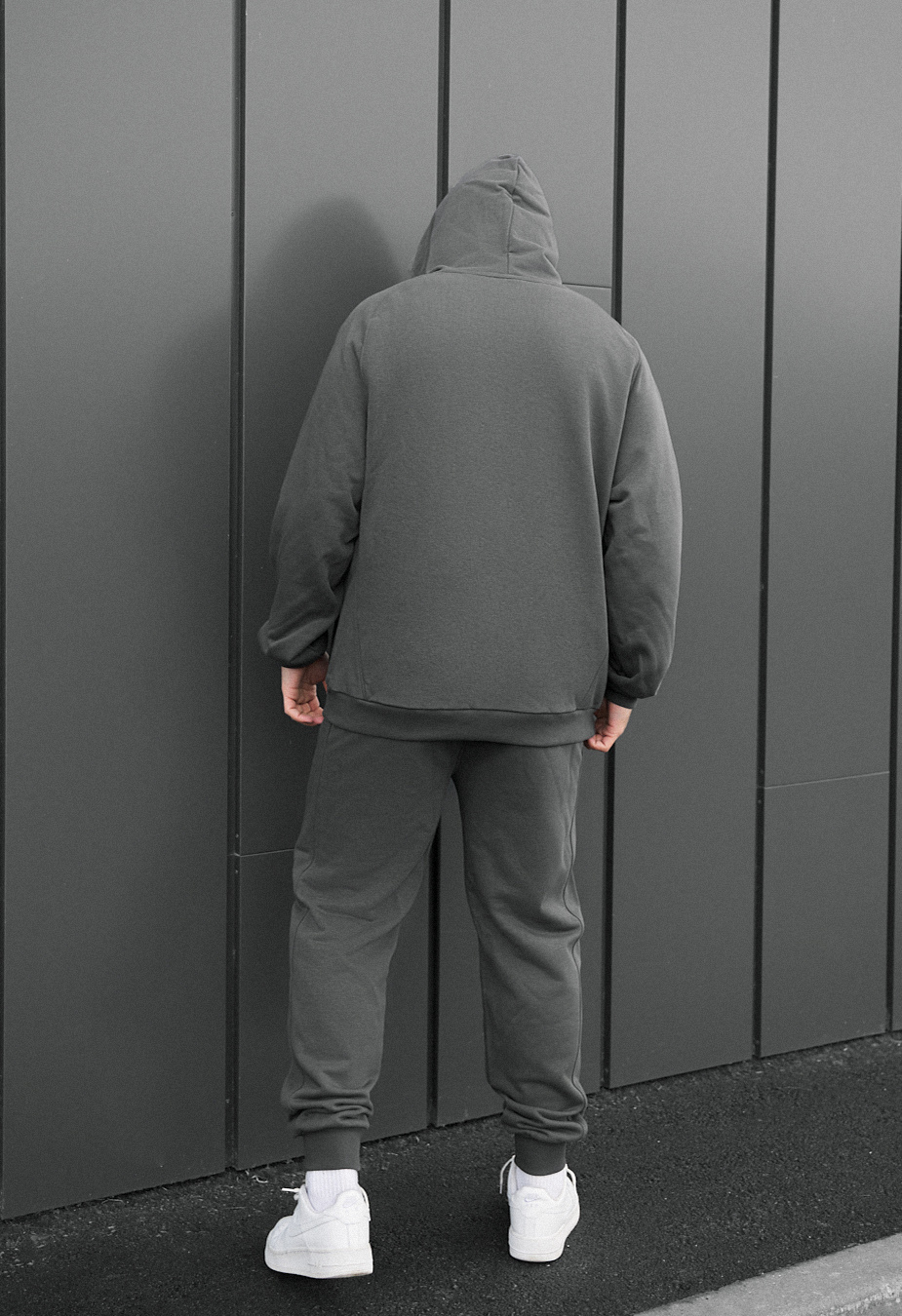 Costum de trening Staff es dark gray oversize