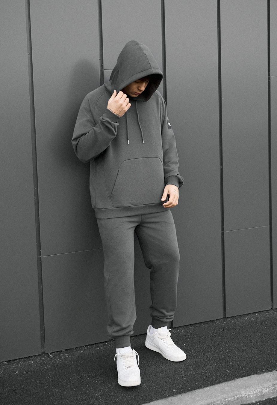 Costum de trening Staff es dark gray oversize