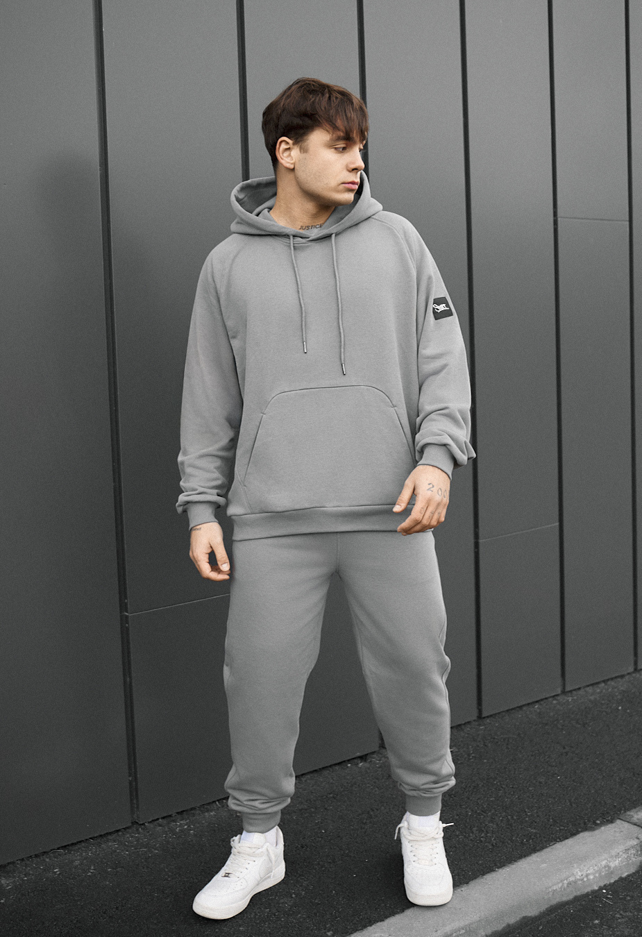 Costum de trening Staff es gray oversize