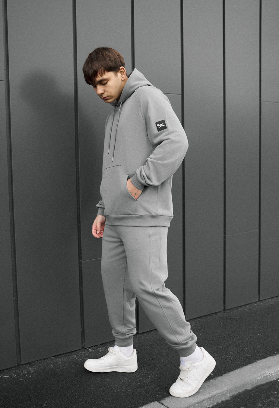 Costum de trening Staff es gray oversize