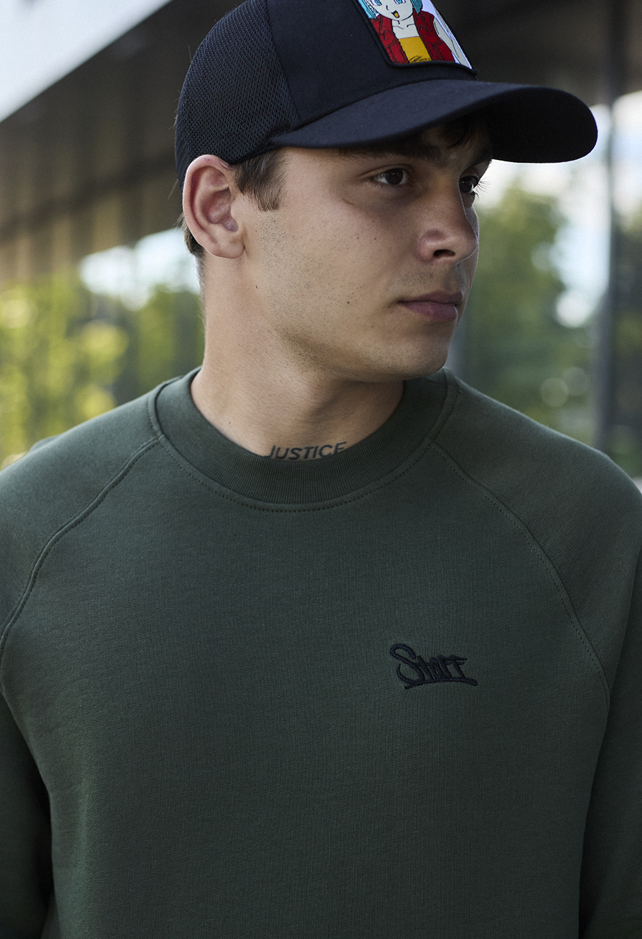 Bluză de trening Staff khaki logo