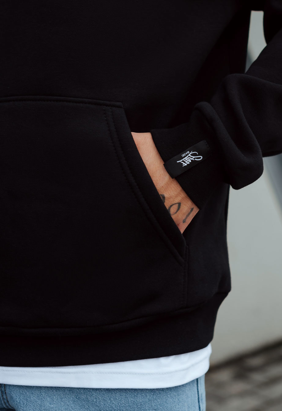 Hanorac Staff black basic oversize fleece