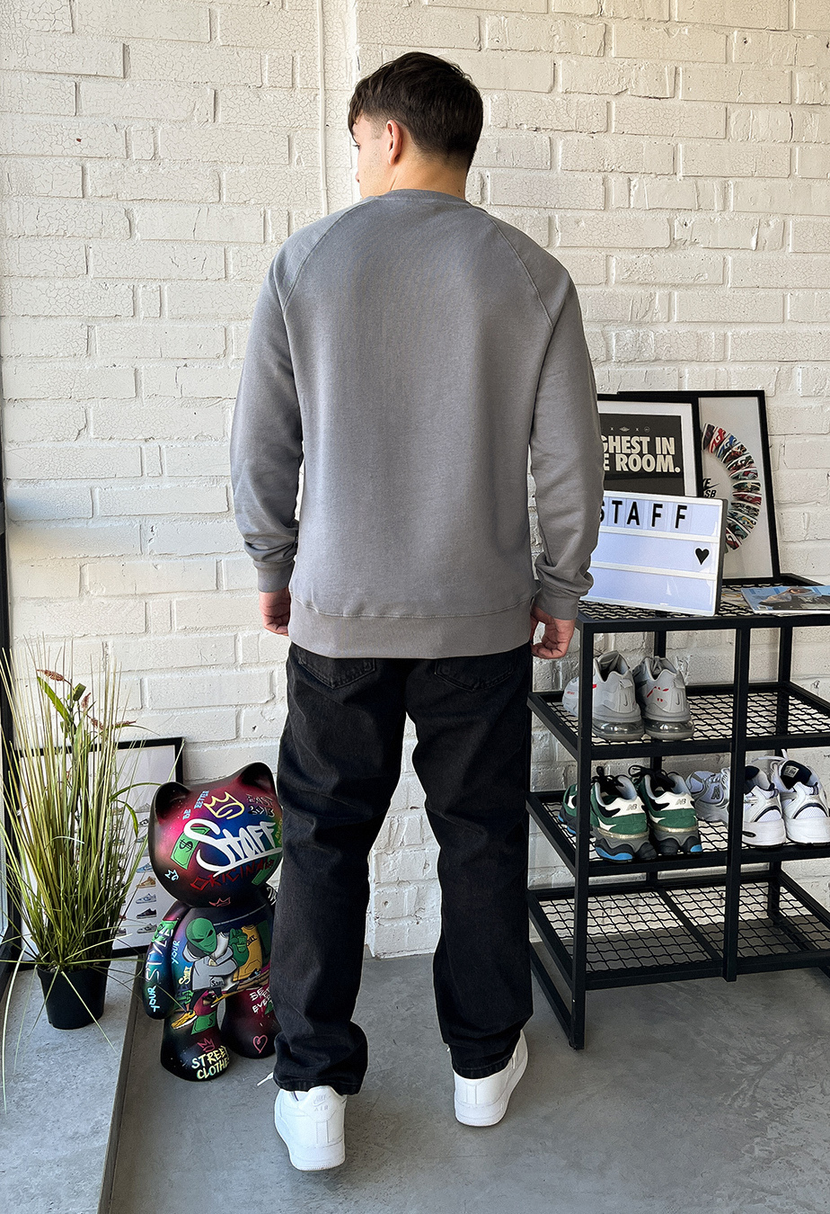 Bluza de trening Staff gray logo