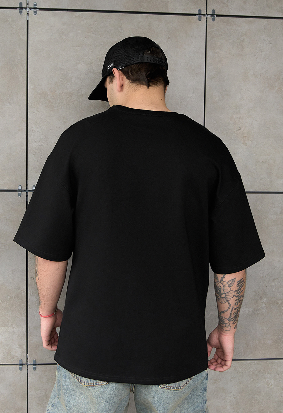 Tricou Staff black oversize premium