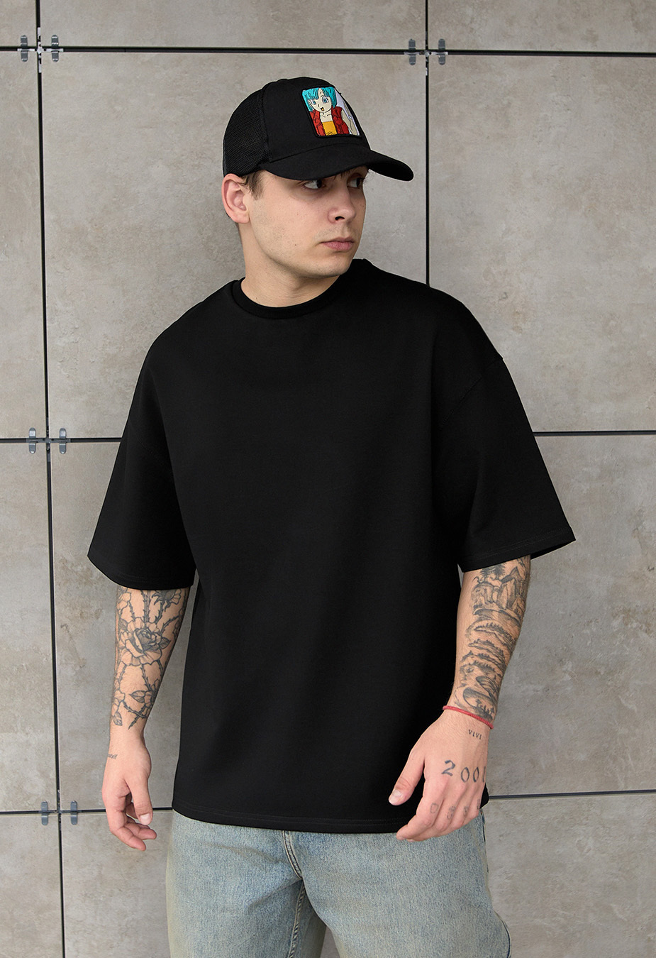 Tricou Staff black oversize premium