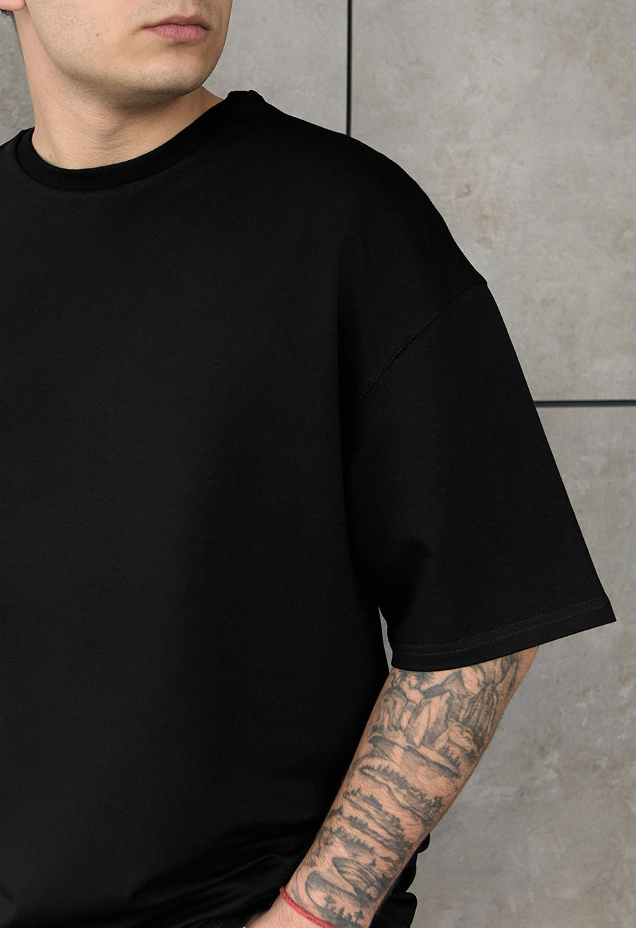 Tricou Staff black oversize premium