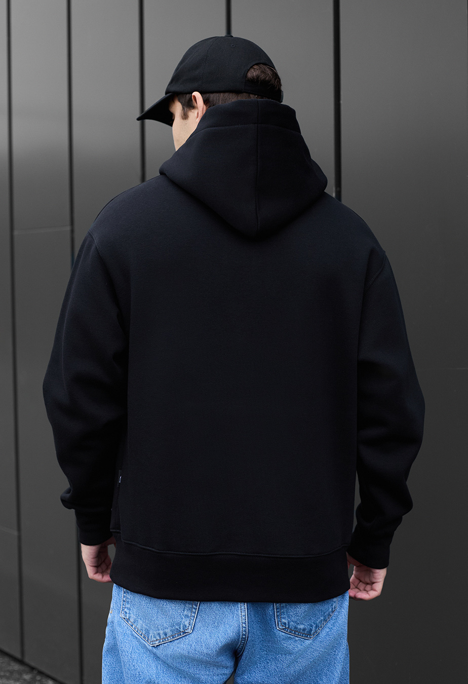 Hanorac Staff black logo oversize fleece