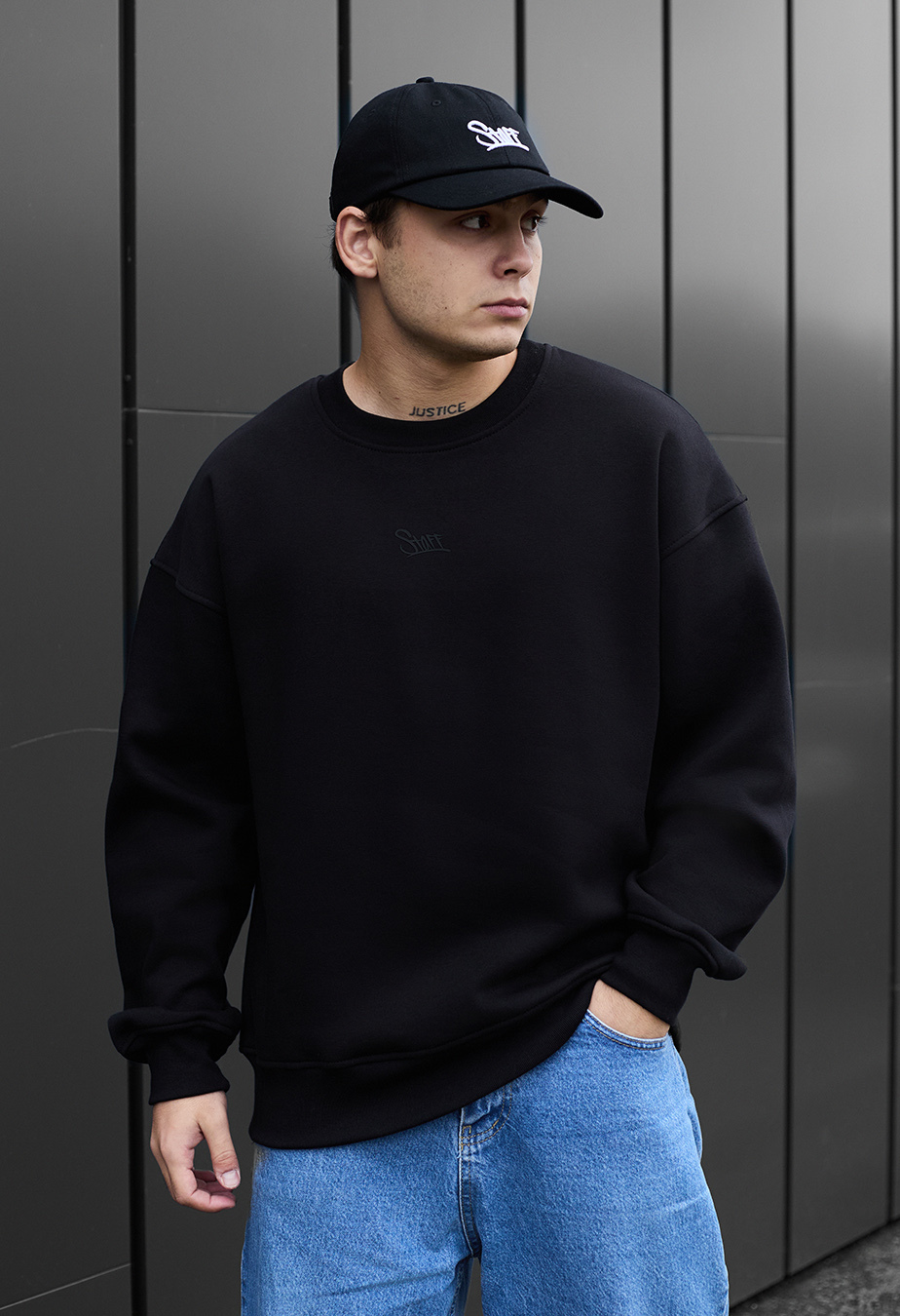 Bluză de trening Staff black logo oversize fleece