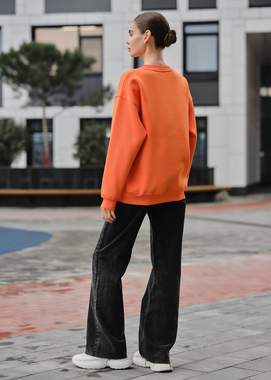 Bluză de trening de damă Staff fa orange oversize fleece