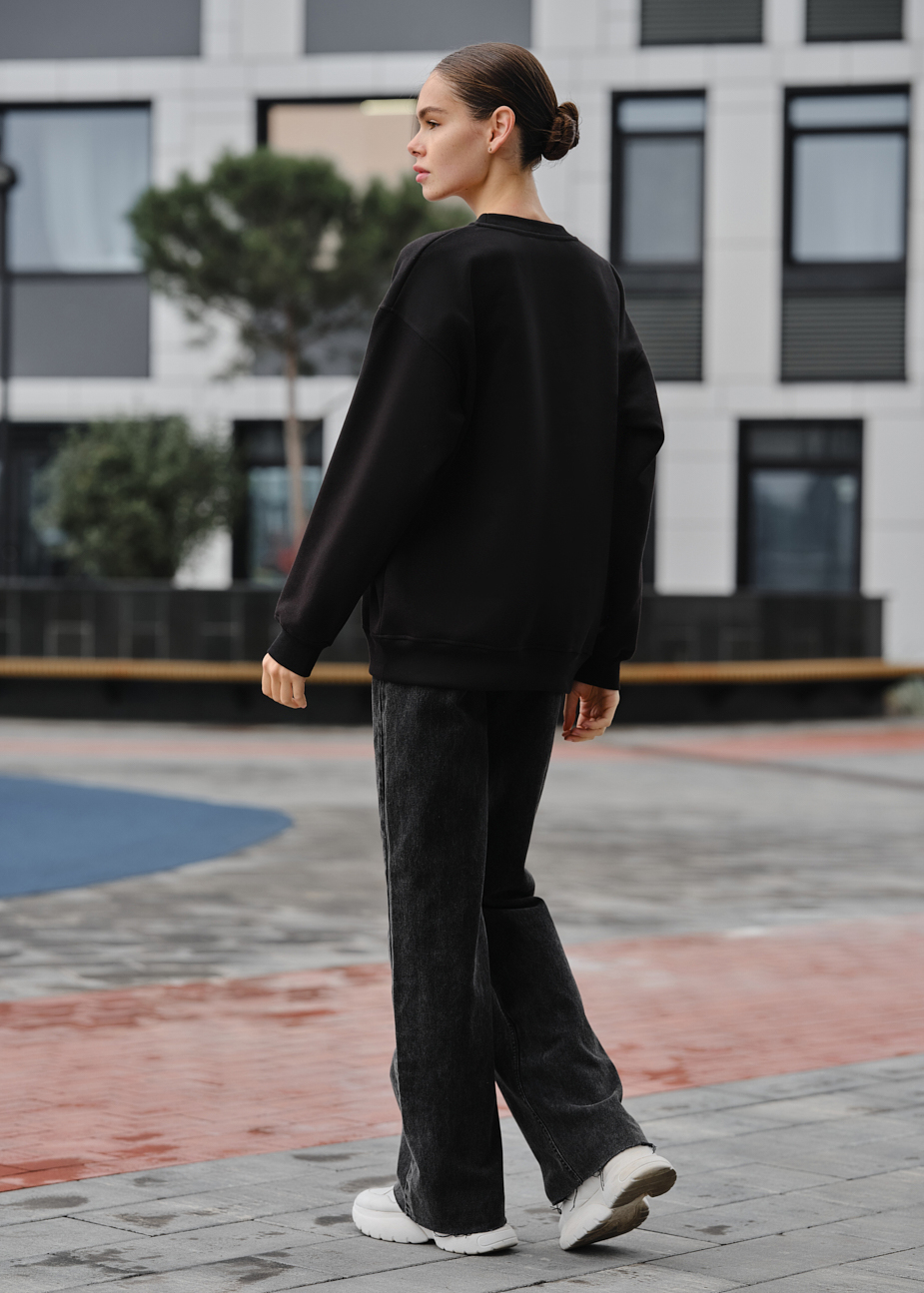 Bluză de trening de damă Staff fa black oversize fleece
