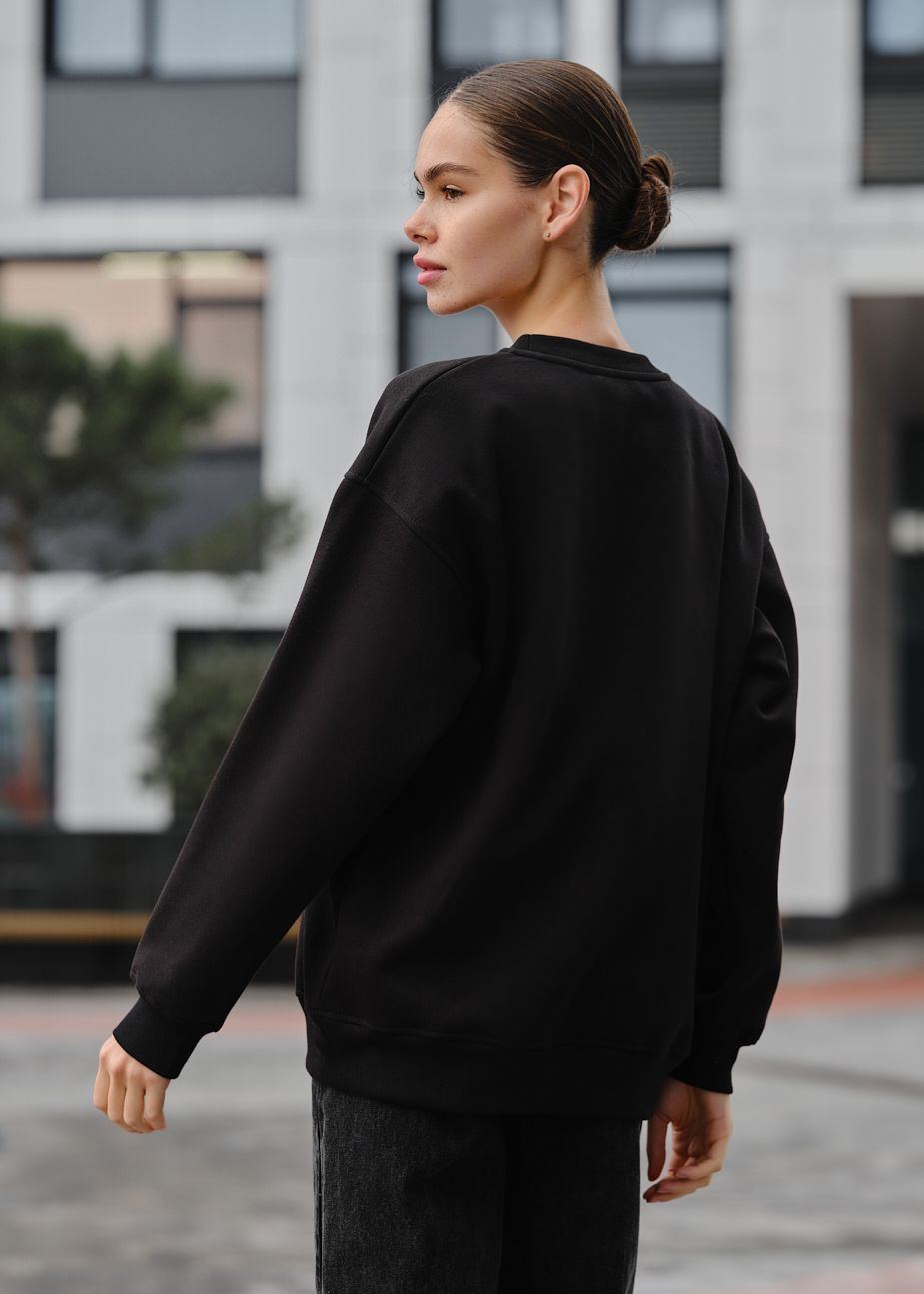 Bluză de trening de damă Staff fa black oversize fleece