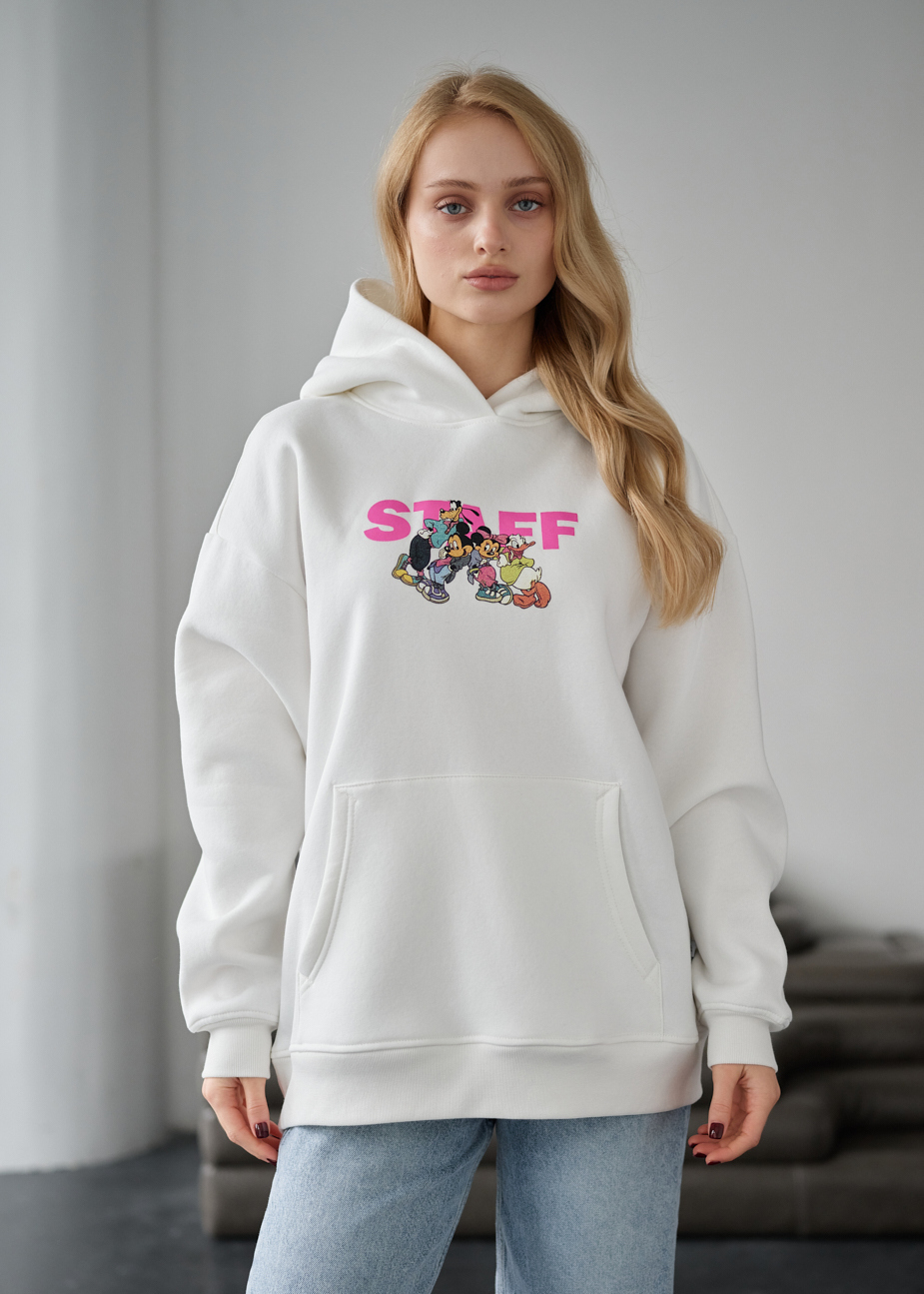 Hanorac de damă Staff cartoons oversize fleece