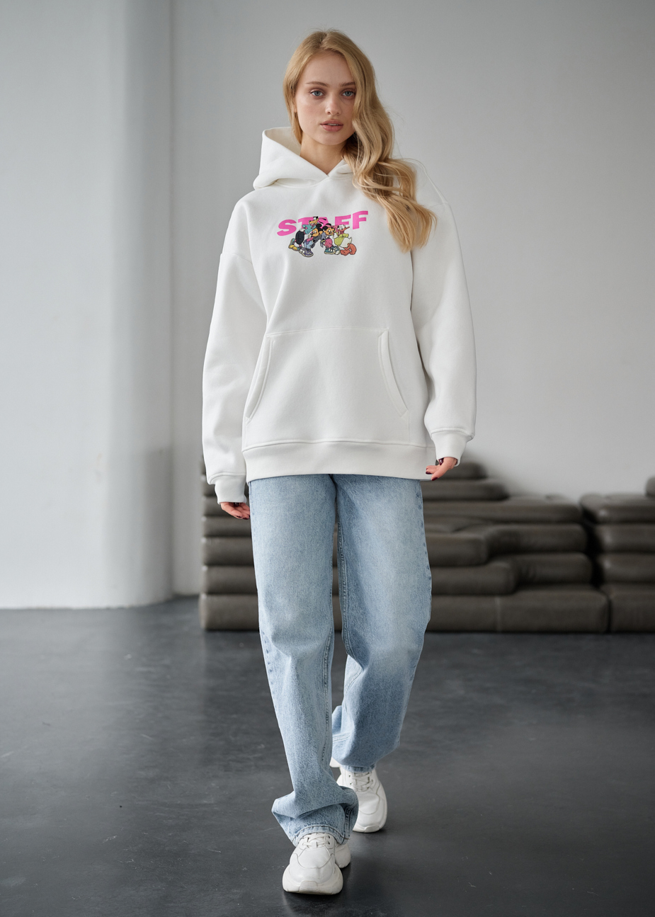 Hanorac de damă Staff cartoons oversize fleece