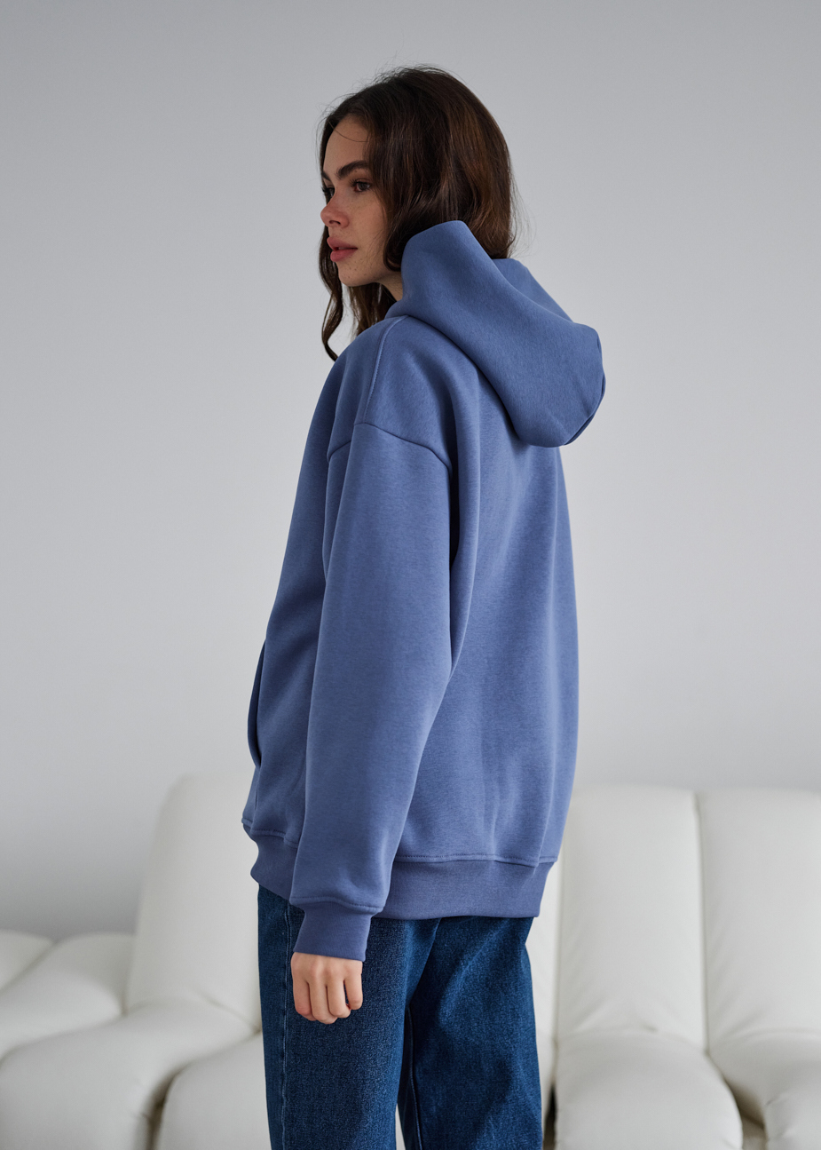 Hanorac de damă Staff blue oversize fleece