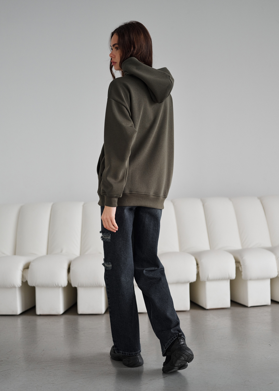 Hanorac de damă Staff khaki oversize fleece