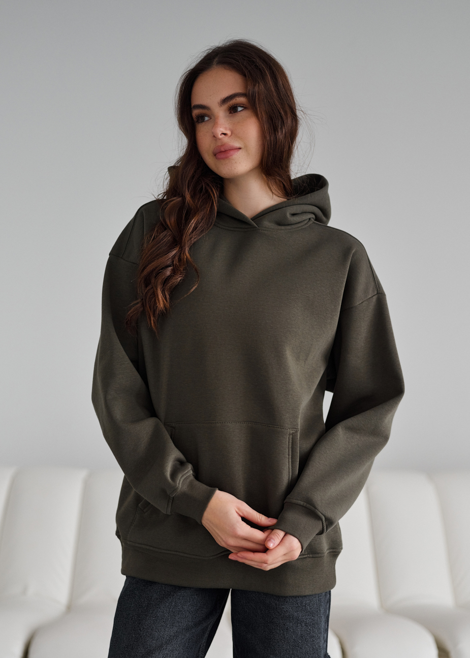 Hanorac de damă Staff khaki oversize fleece