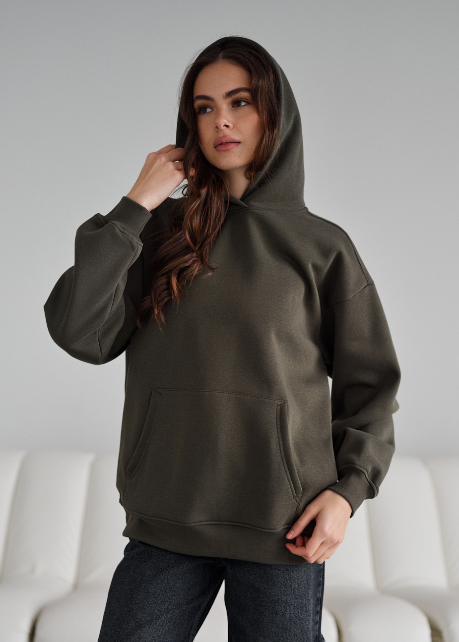 Hanorac de damă Staff khaki oversize fleece