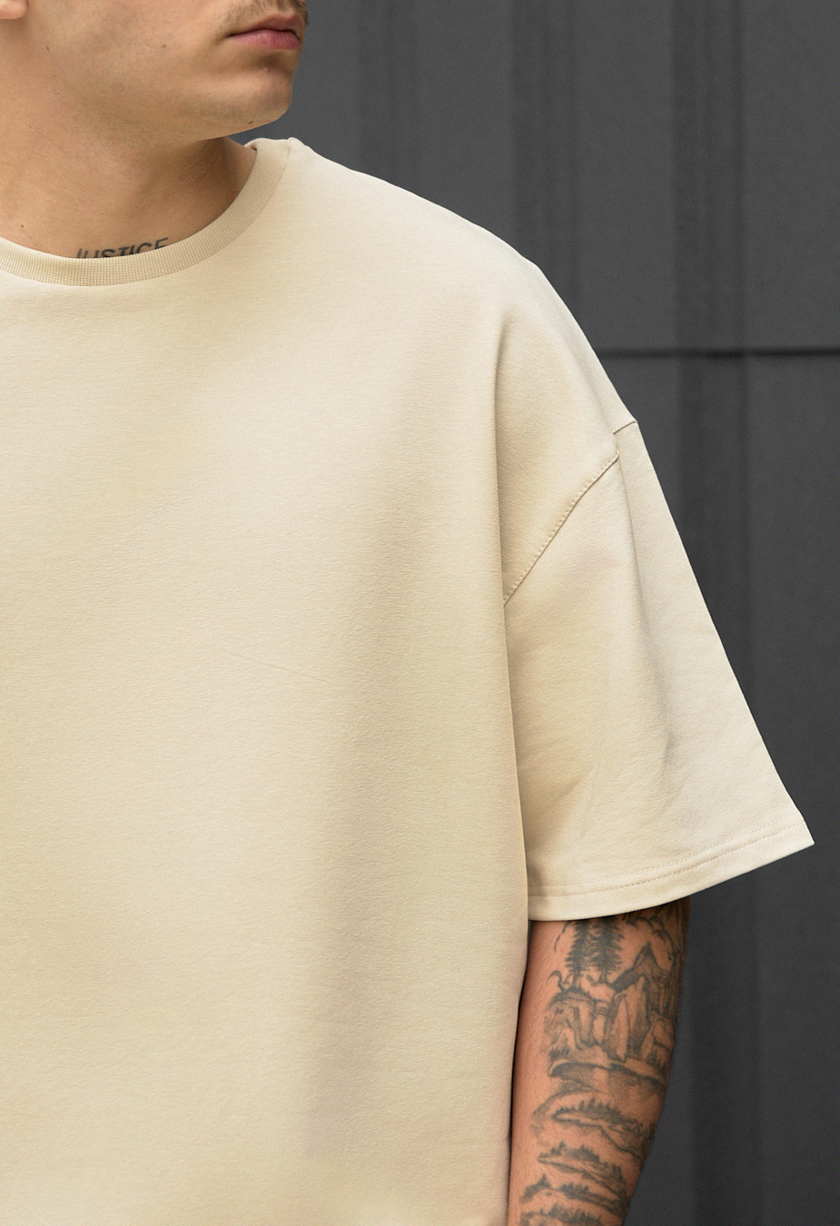 Tricou Staff milk oversize premium