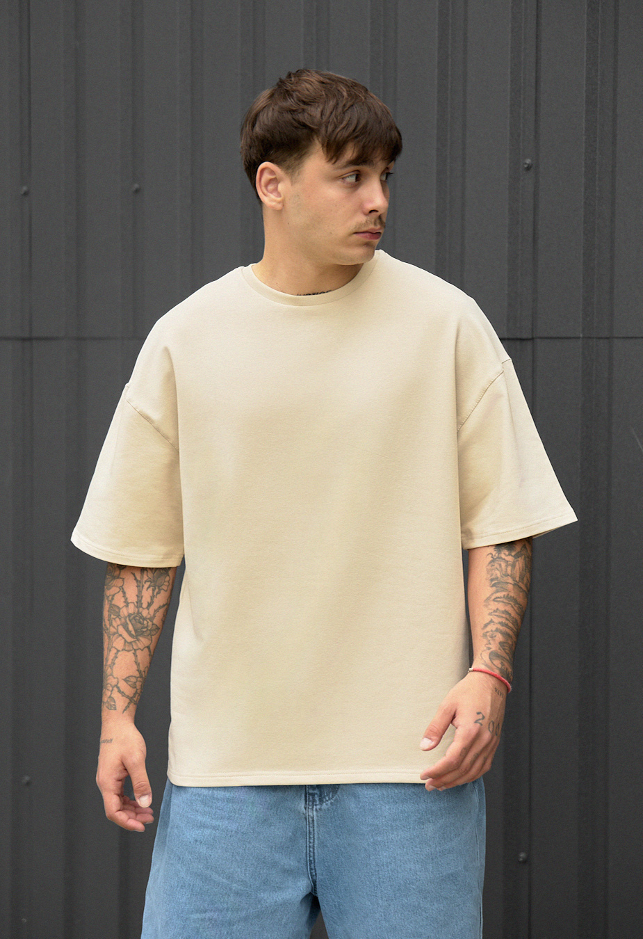 Tricou Staff milk oversize premium
