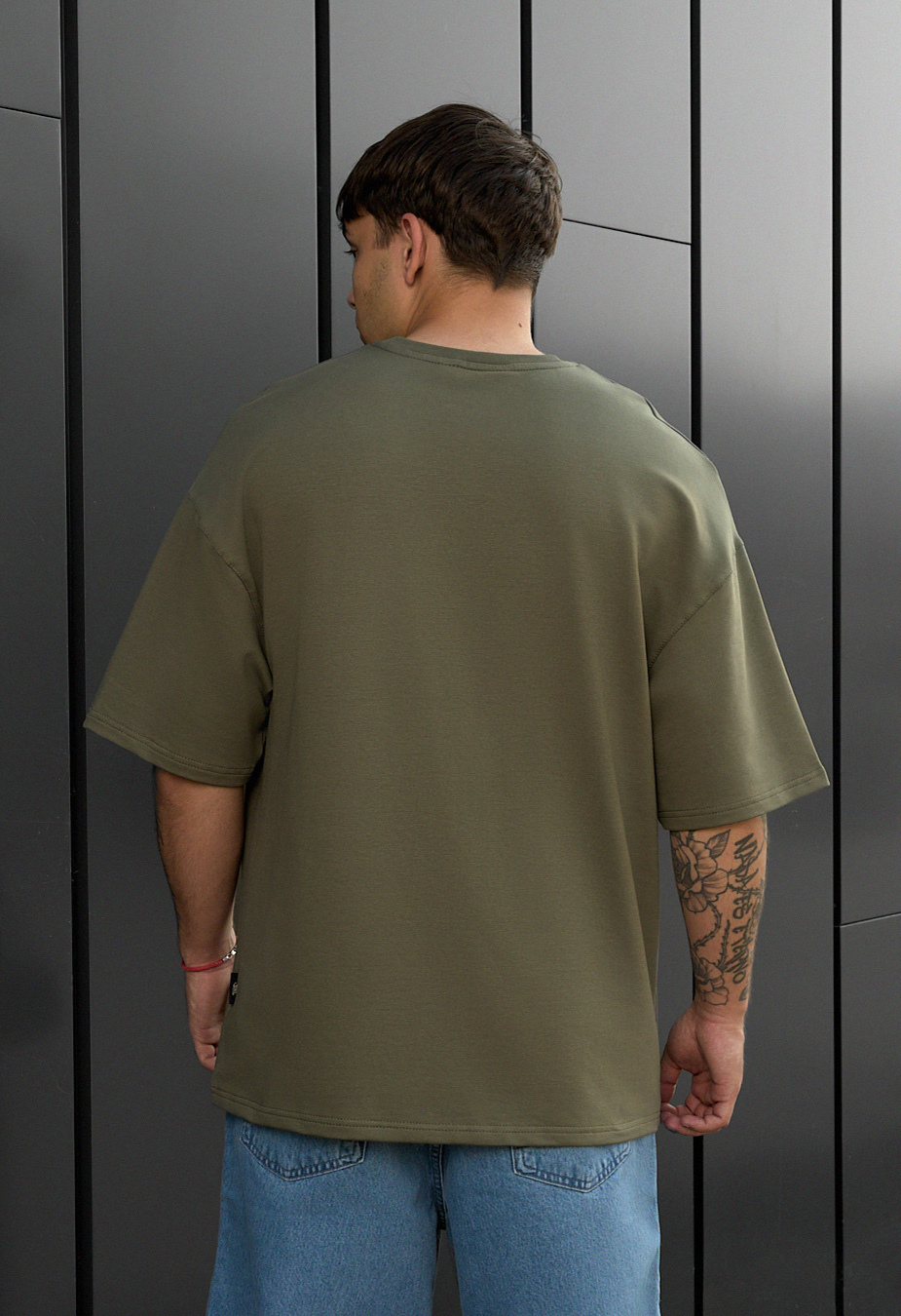 Tricou Staff khaki oversize premium