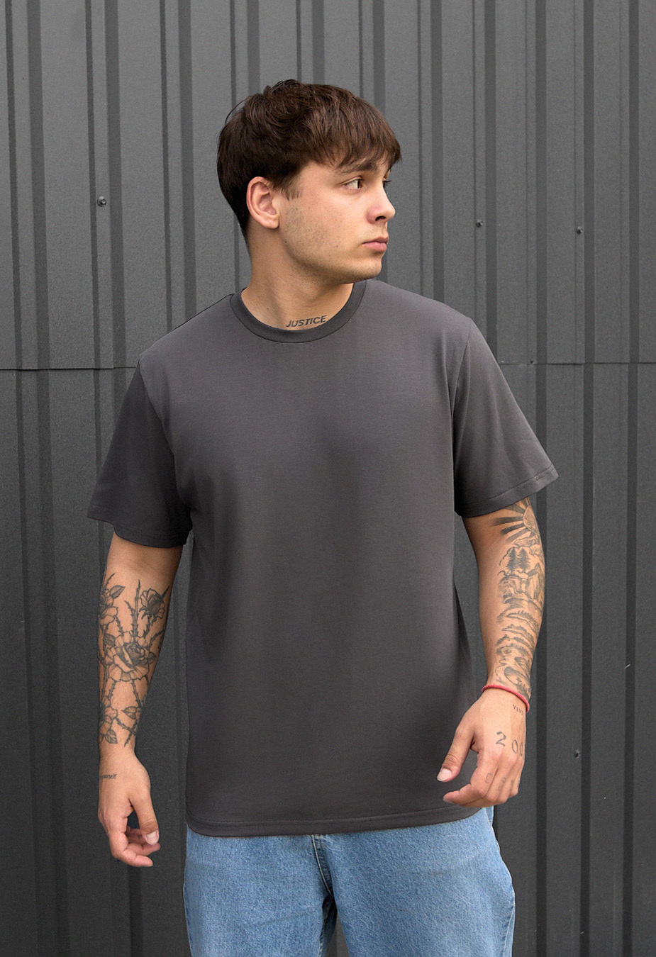 Tricou Staff dark gray