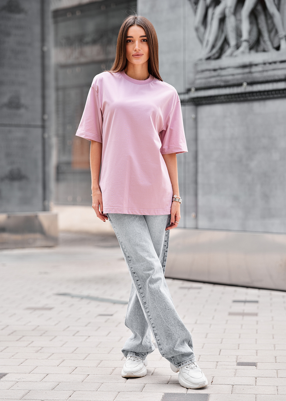 Tricou de damă Staff li pink oversize