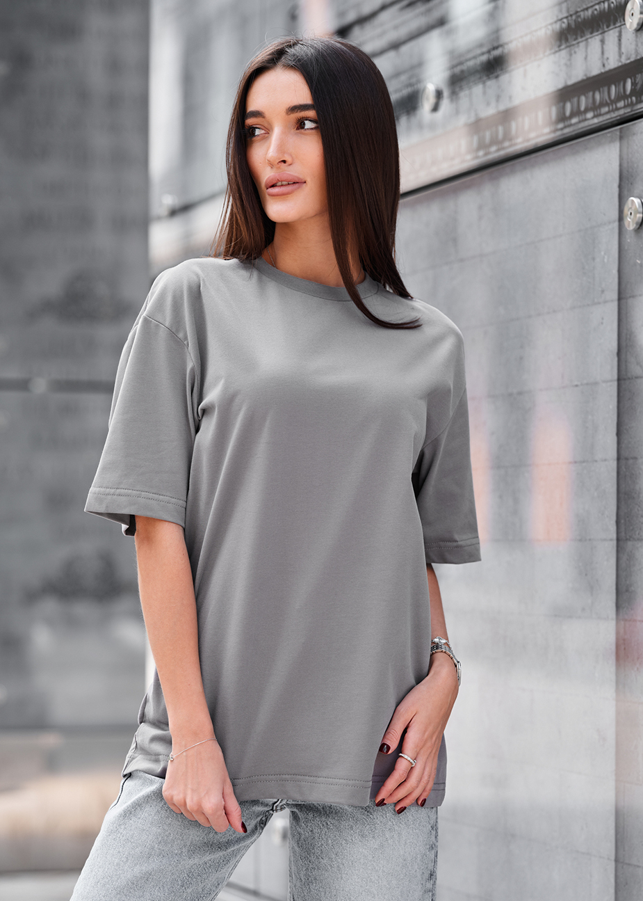 Tricou de damă Staff li gray oversize
