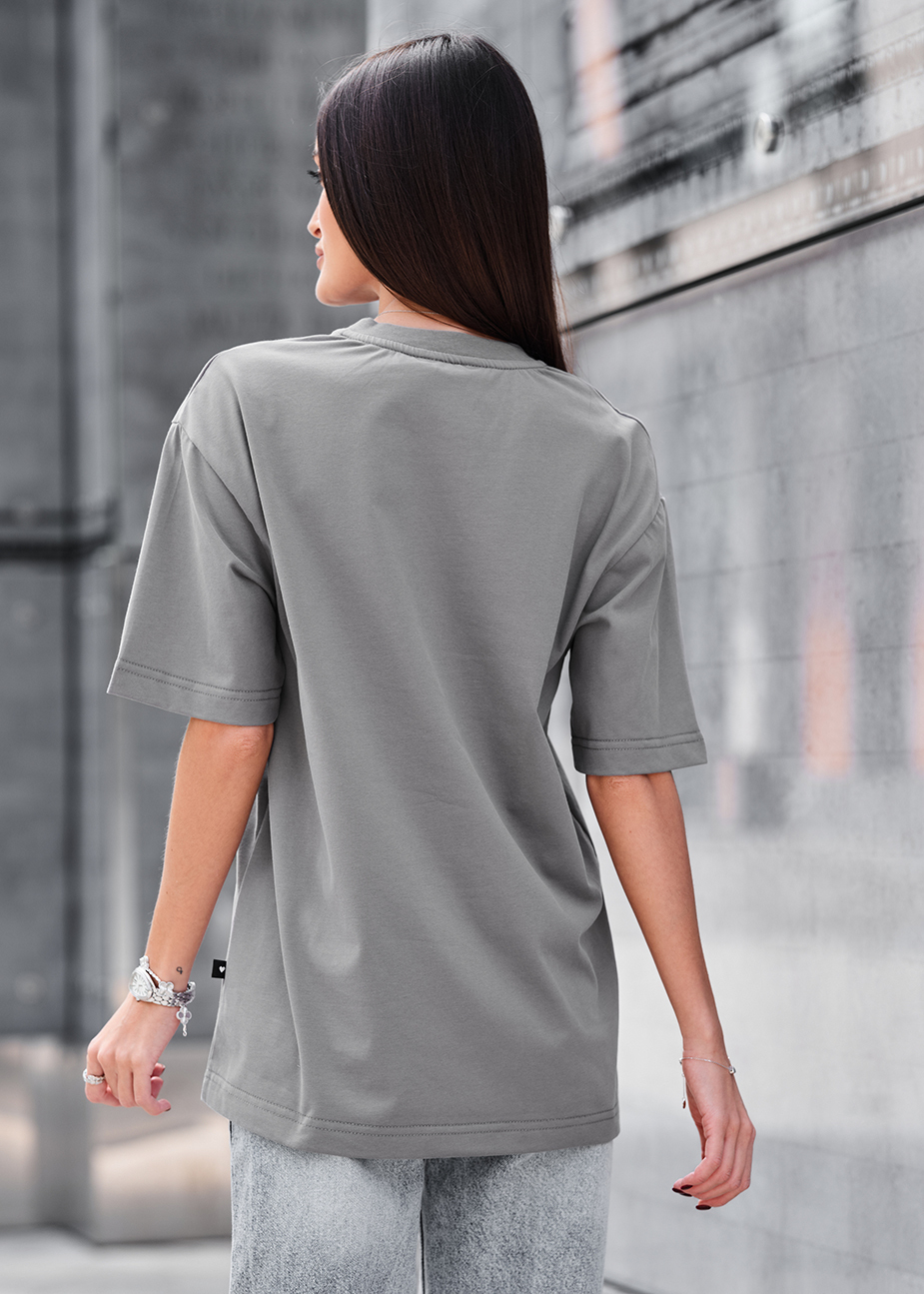 Tricou de damă Staff li gray oversize
