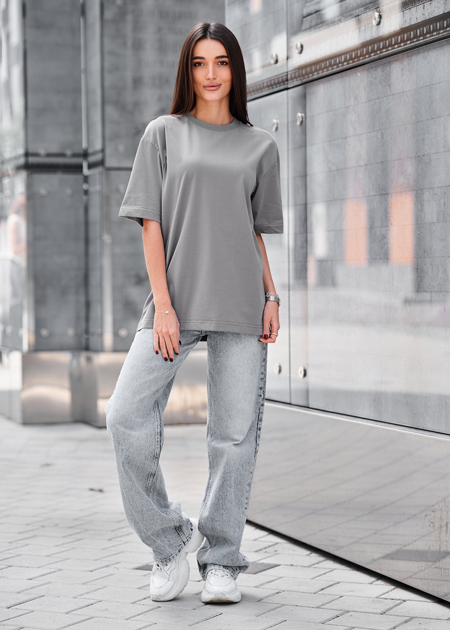Tricou de damă Staff li gray oversize