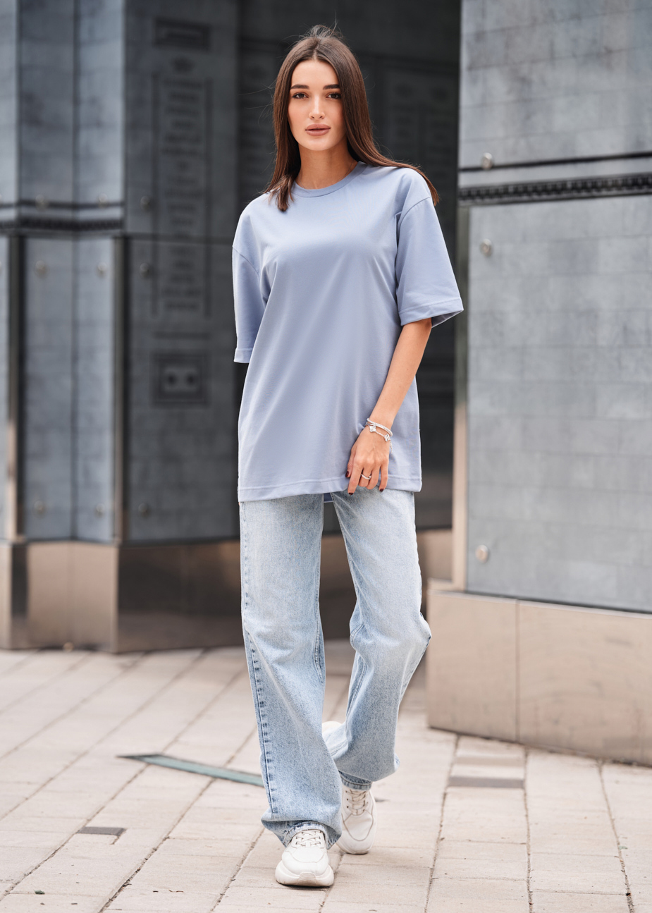 Tricou de damă Staff li light blue oversize