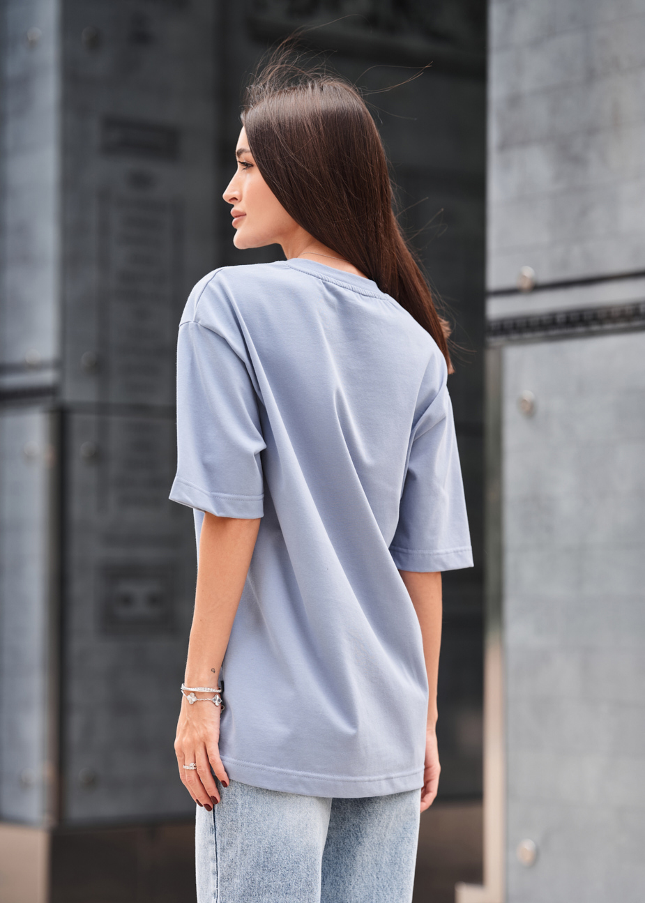 Tricou de damă Staff li light blue oversize