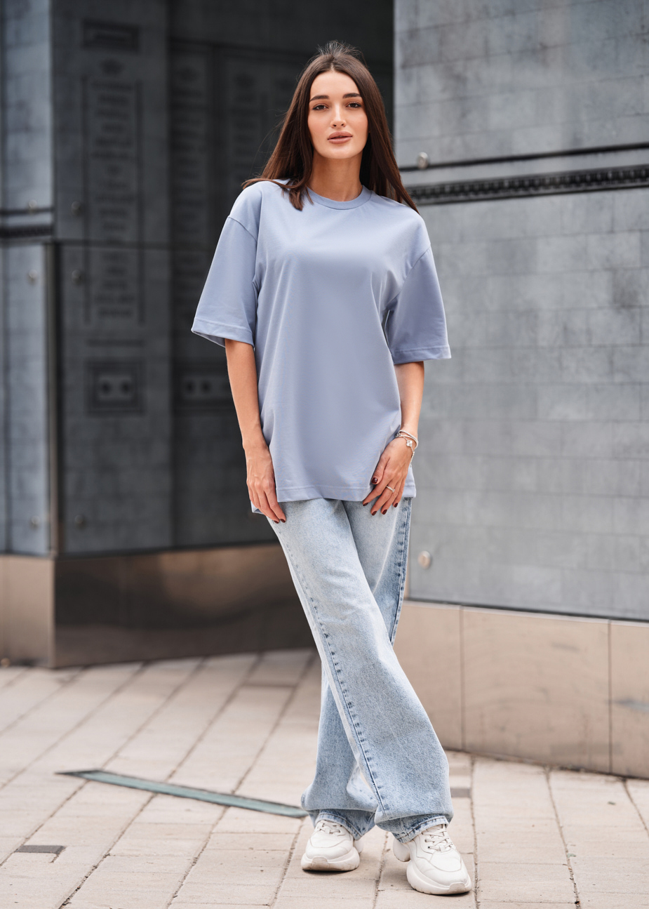 Tricou de damă Staff li light blue oversize