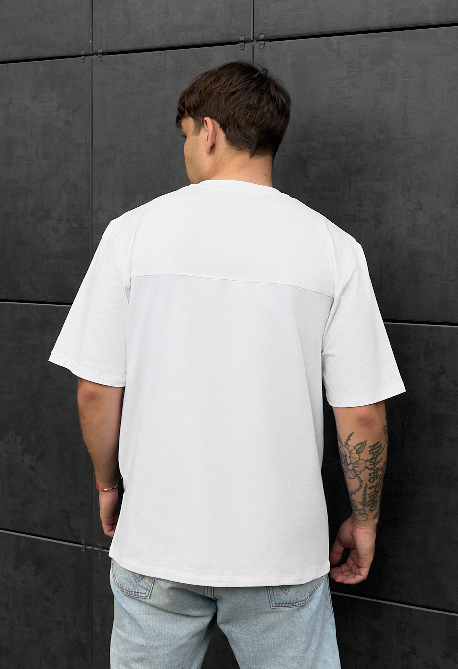 Tricou Staff white & black logo