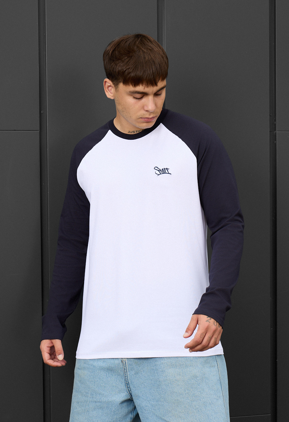 Bluză Staff white & navy logo