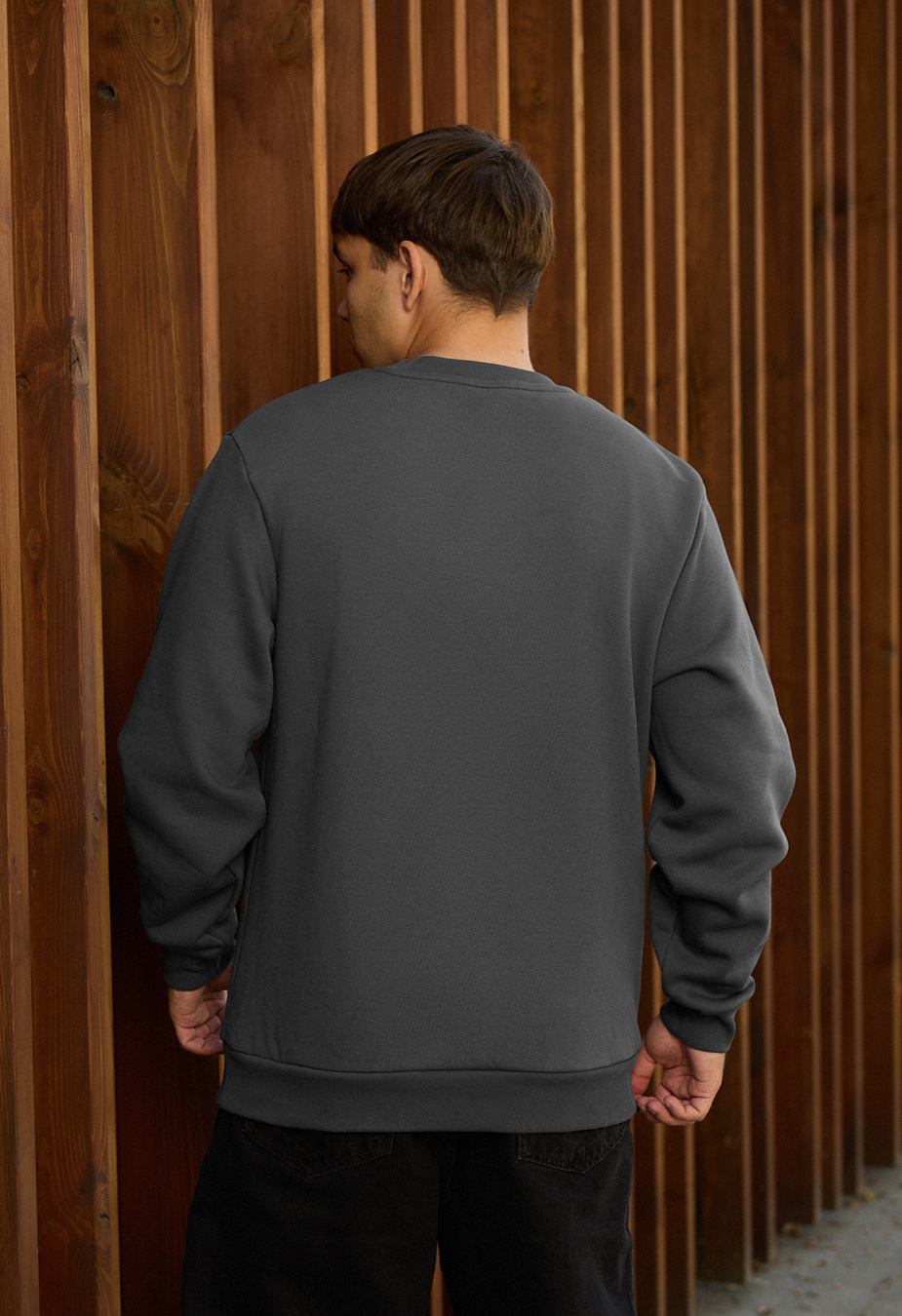 Bluză de trening Staff dark gray basic fleece