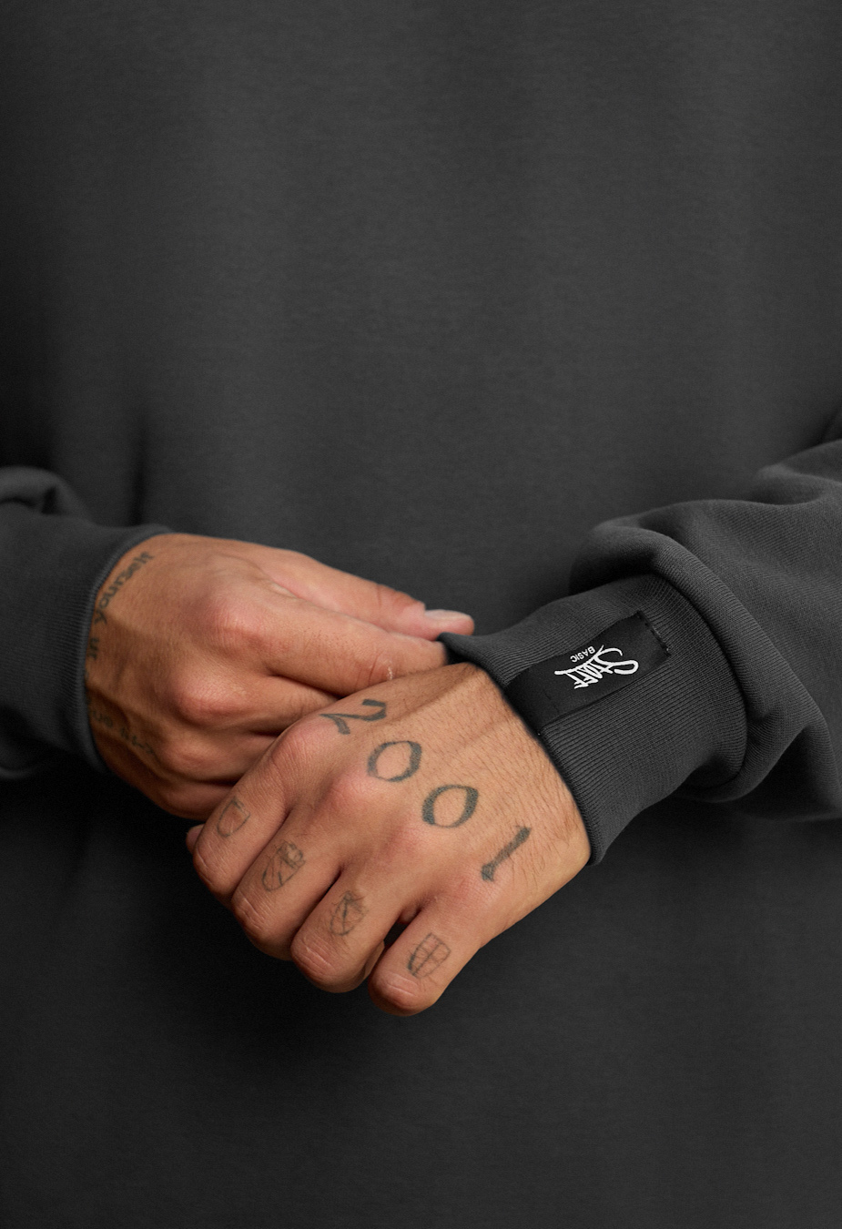 Bluză de trening Staff dark gray basic fleece